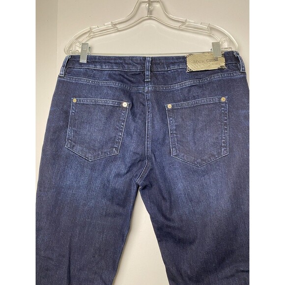 Roberto Cavalli Blue Jeans Denim Straight Leg Stretchy Womens Size 33x38 - Picture 12 of 14